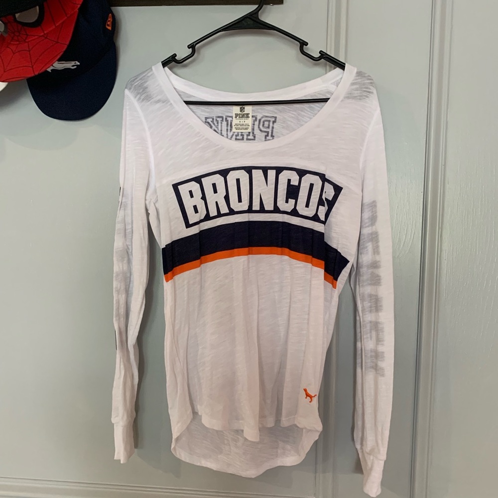 Pink Victoria’s Secret Denver Broncos long sleeve